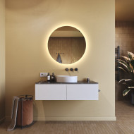 80x80 cm Runder Badezimmerspiegel beleuchtet 80cm mit neutraler Farbe 4500K