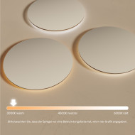 80x80 cm Runder Badezimmerspiegel beleuchtet 80cm mit warmer Farbe 3000K