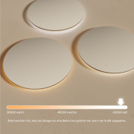 70x70 cm Runder Badezimmerspiegel 70cm beleuchtet mit kalter Farbe LED 7000K