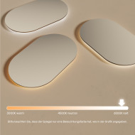 50x80 cm Badezimmerspiegel beleuchtet 50x80cm mit kalter Farbe LED 7000K