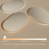 50x80 cm Badezimmerspiegel beleuchtet 50x80cm mit warmer Farbe 3000K