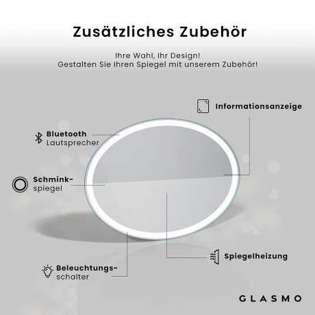 Ovaler Horizontaler Badspiegel mit Beleuchtung - India #4