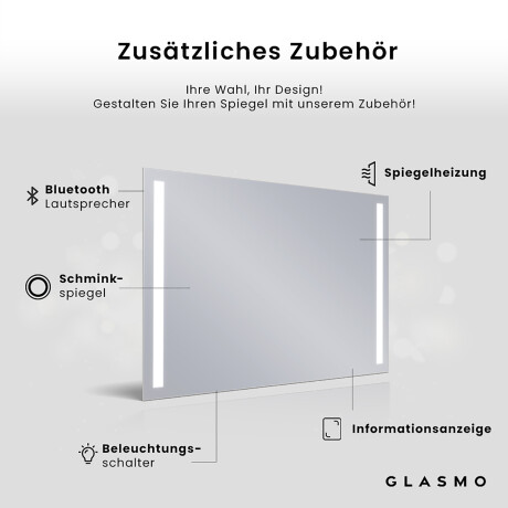 Rechteckiger Horizontaler Badezimmerspiegel LED Beleuchtung - Claire #4