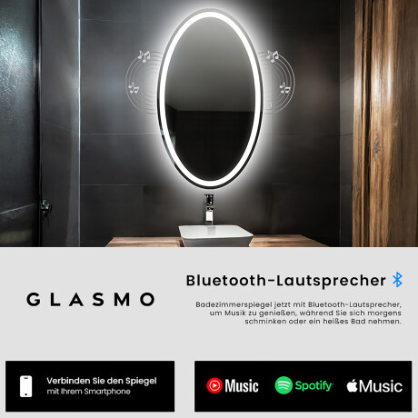Ovaler Vertikaler Badezimmerspiegel LED Beleuchtung - Vivian #5