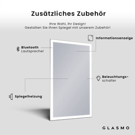 Rechteckiger Vertikaler Badezimmerspiegel LED Beleuchtung - Lila #4