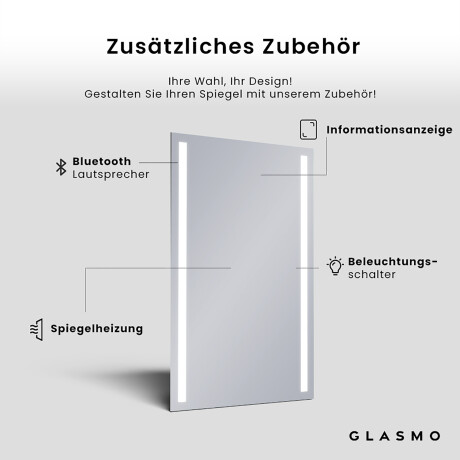 Rechteckiger Vertikaler Badezimmerspiegel LED Beleuchtung - Lydia #4
