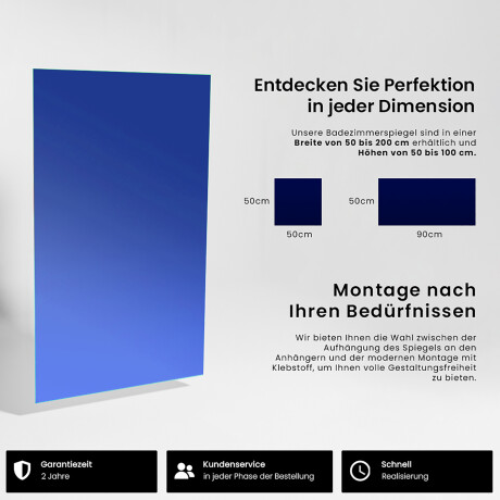 Rechteckiger Horizontaler moderner Badspiegel - Zoe #5
