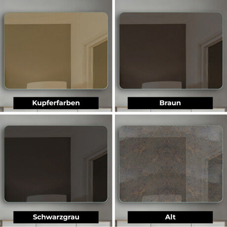 Abgerundeter Horizontaler moderner Badspiegel – Cora #7