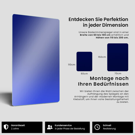 Abgerundeter Vertikaler moderner Wandspiegel – Yara #5