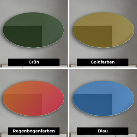 Ovaler Horizontaler moderner Wandspiegel – Mara #6