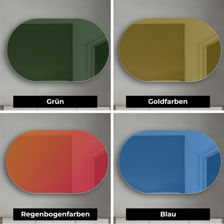 Ovaler Horizontaler moderner Wandspiegel - Victoria #5
