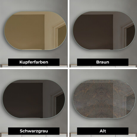 Ovaler Horizontaler moderner Wandspiegel - Victoria #6