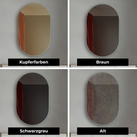 Ovaler Vertikaler moderner Badspiegel - Alexa #6