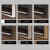 Rechteckiger Horizontaler Badspiegel LED mit EcoHolz Rahmen - Tiana #4