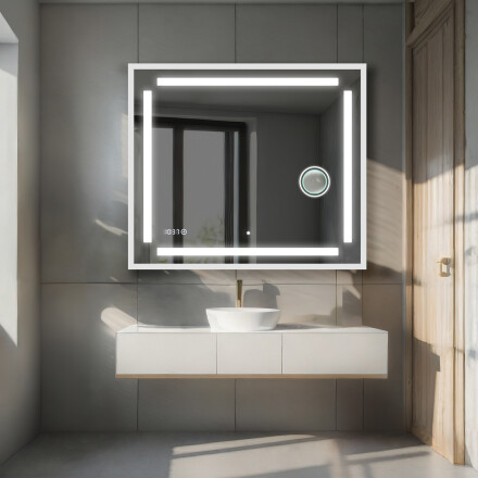 Rechteckiger Horizontaler Badspiegel LED Rahmen – Ariel #2