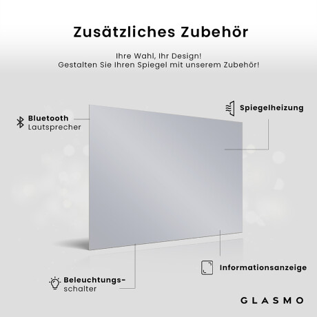 Rechteckiger Horizontaler Badspiegel mit Beleuchtung - Ellie #4