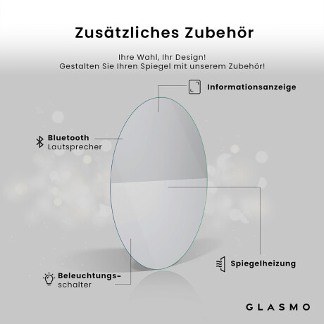 Ovaler Vertikaler Badspiegel mit Beleuchtung - Violet #4