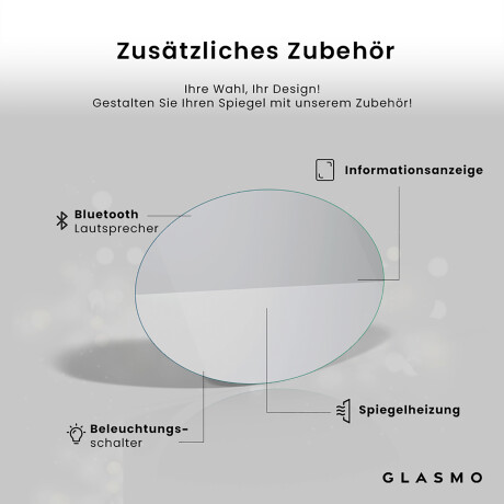 Ovaler Horizontaler Badspiegel mit Beleuchtung - Mila #4