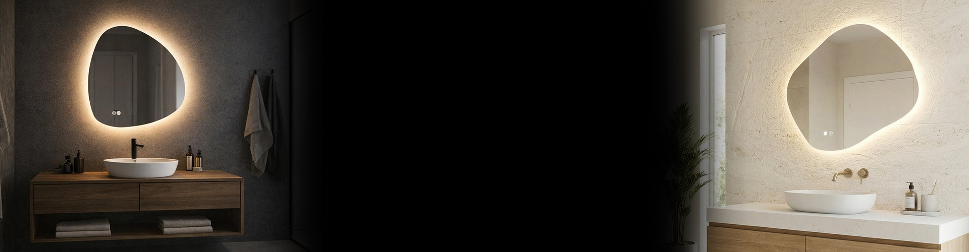 Asymmetrische LED-Badspiegel image